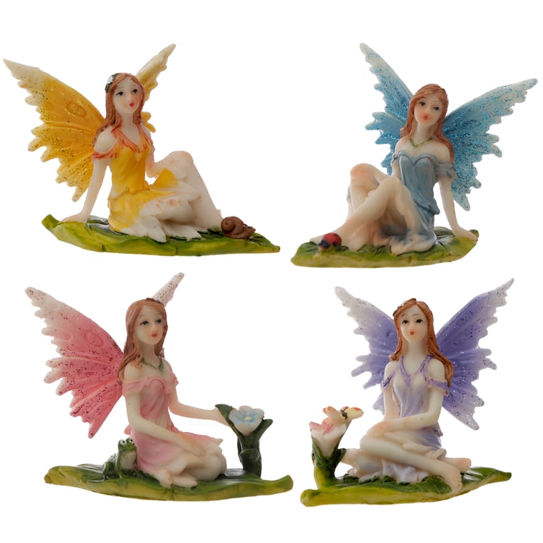 Flora and Fauna Resin Flower Fairy Figurine Home Garden Ornament
