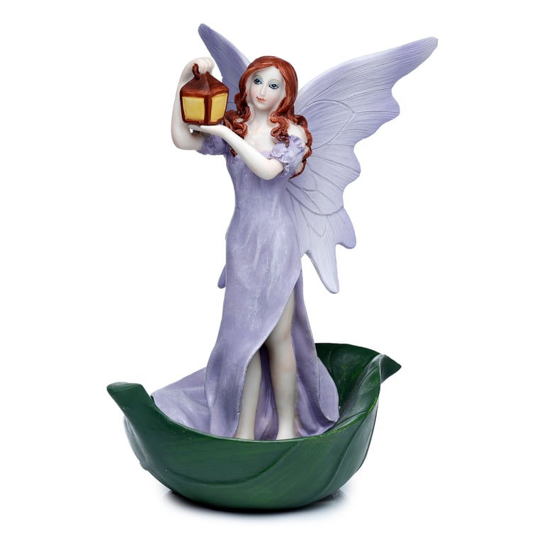 Lilac Fairies - Light of the Forest Resin Garden Ornament Statue