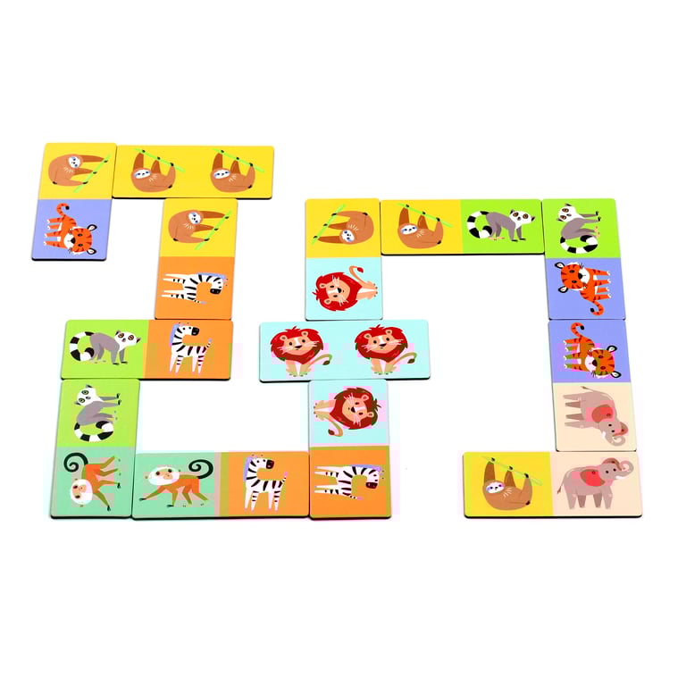 Kids 28-Piece Paper Domino Set - Educational Toy for Family Game Night
