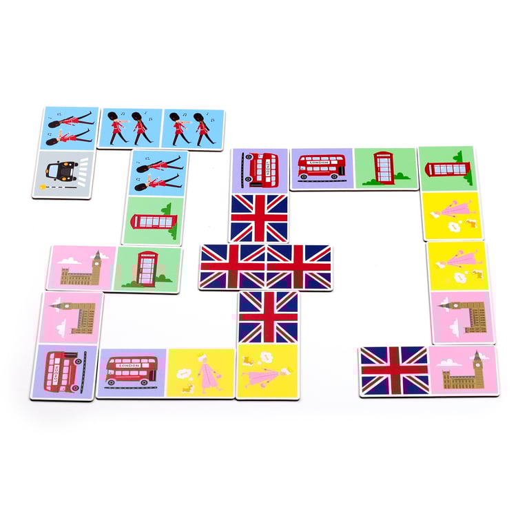 London Souvenir Kids Dominoes Set - Educational Toy for Children Aged 3 Years