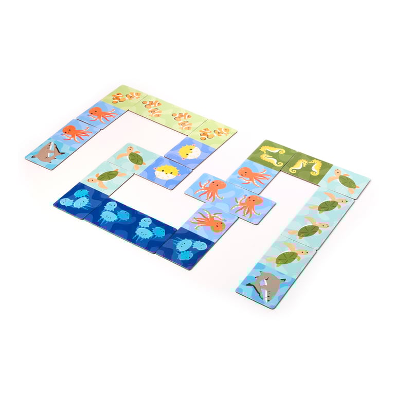 Kids Dominoes Set - 28 Piece Educational Board Game for Children Over 3 Years