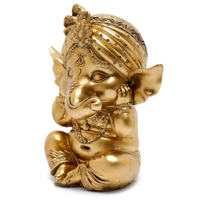 Decorative Resin Ganesh Figurines Set of 3 - Speak No Evil Home Decor