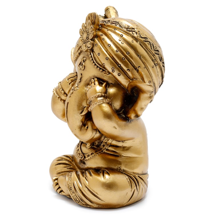 Decorative Resin Ganesh Figurines Set of 3 - Speak No Evil Home Decor