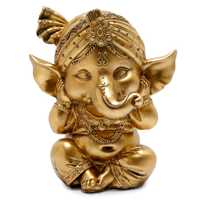 Decorative Resin Ganesh Figurines Set of 3 - Speak No Evil Home Decor
