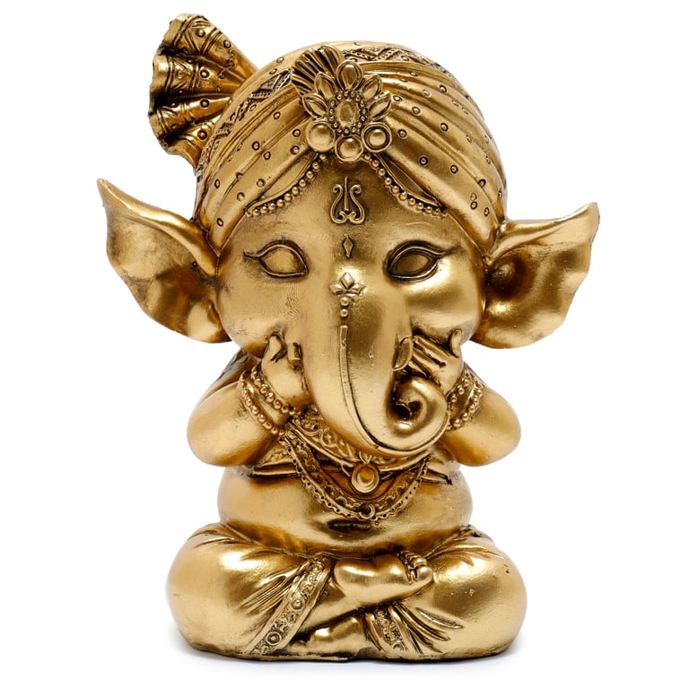 Decorative Resin Ganesh Figurines Set of 3 - Speak No Evil Home Decor
