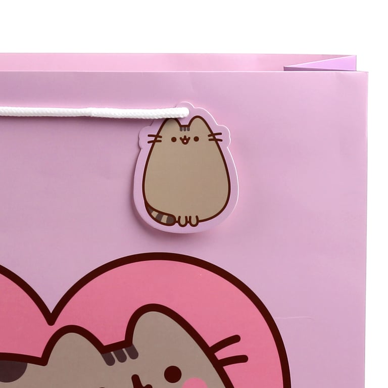 Pusheen Cat Heart Extra Large Licensed Card Gift Bag with Cord Handles