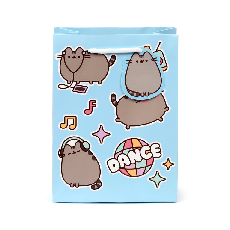 Pusheen Cat Core Medium Licensed Card Gift Bag with Cord Handles