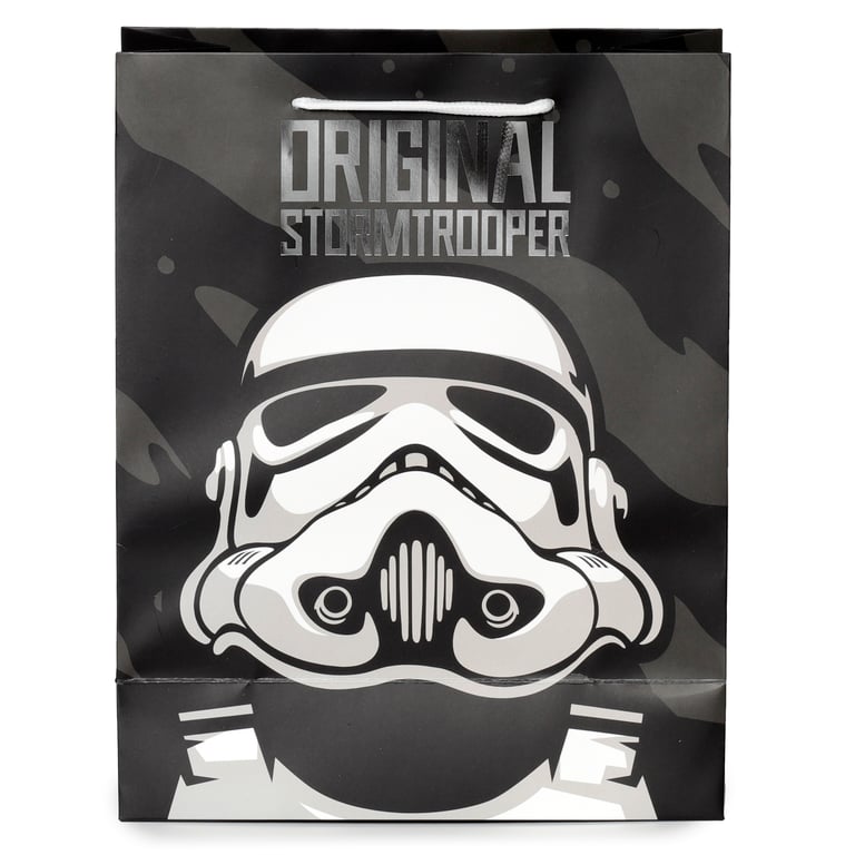 Large Licensed Stormtrooper Card Gift Bag with Cord Handles
