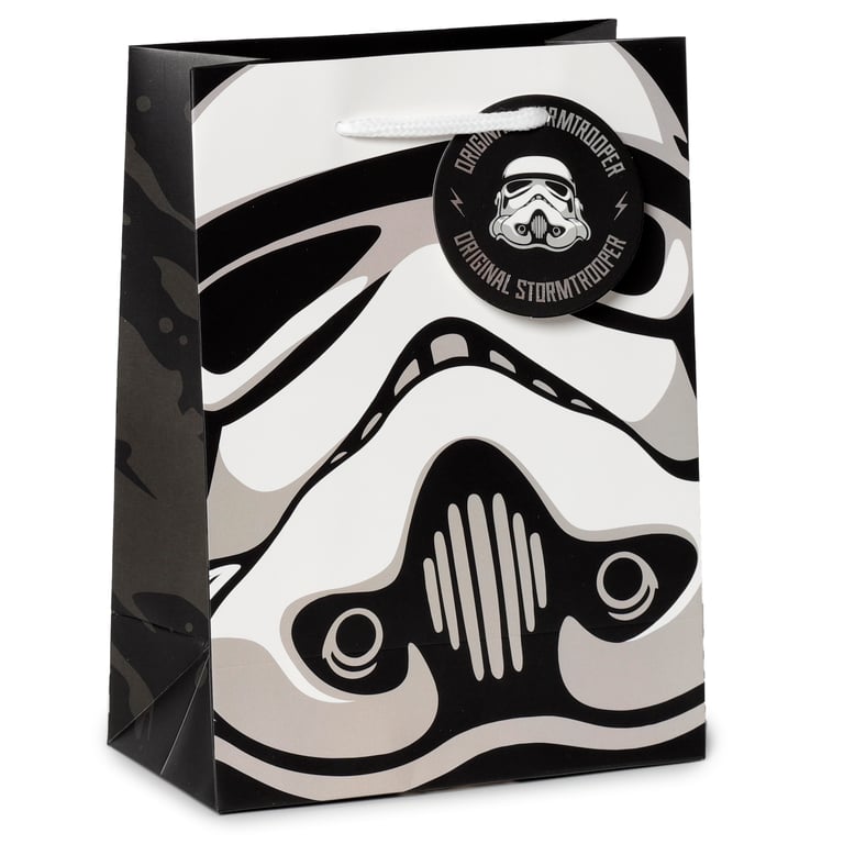 Original Stormtrooper Licensed Gift Bag - Card Material with Cord Handles