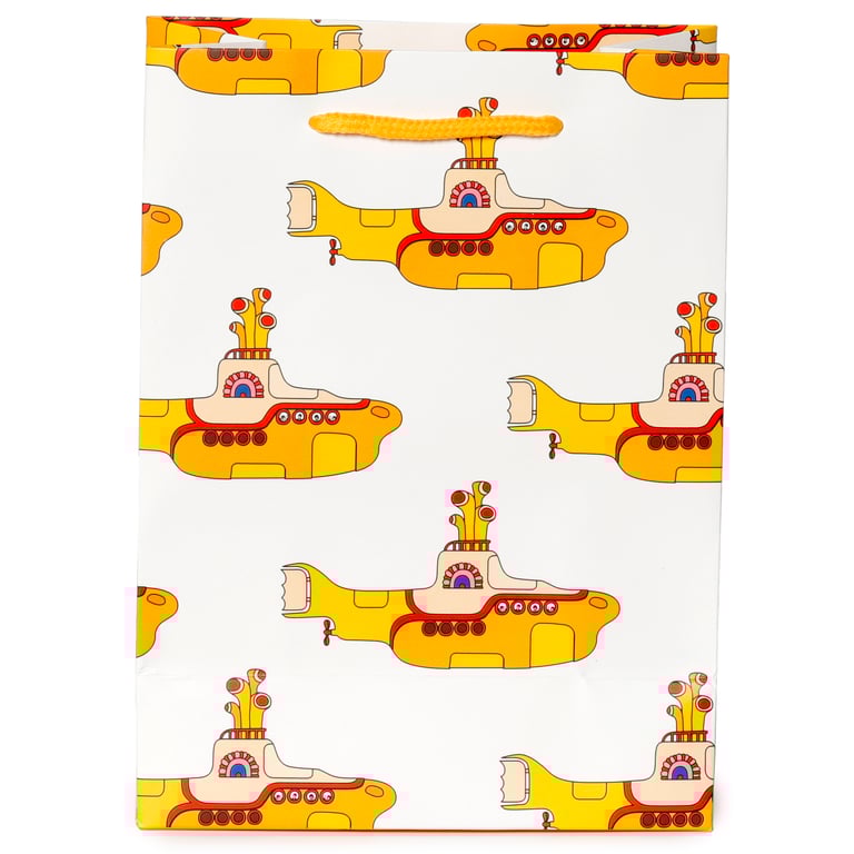 The Beatles Yellow Submarine Licensed Card Gift Bag with Cord Handles