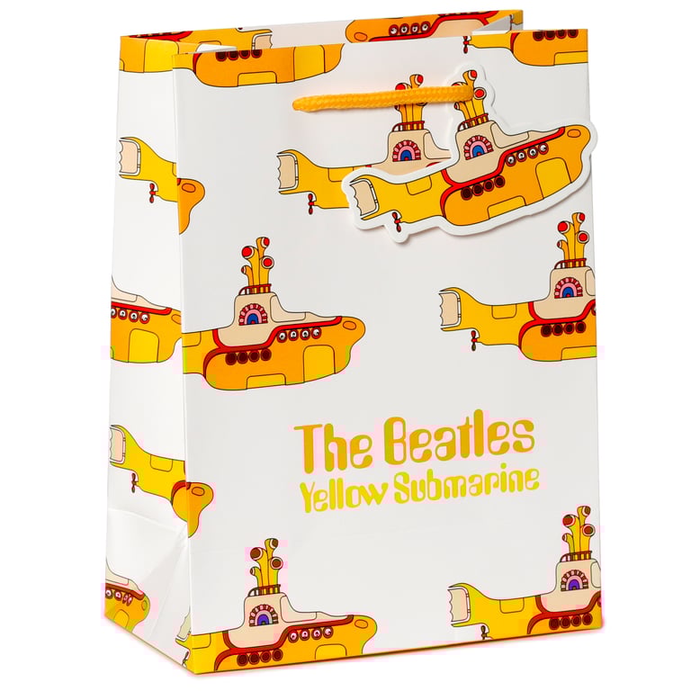 The Beatles Yellow Submarine Licensed Card Gift Bag with Cord Handles