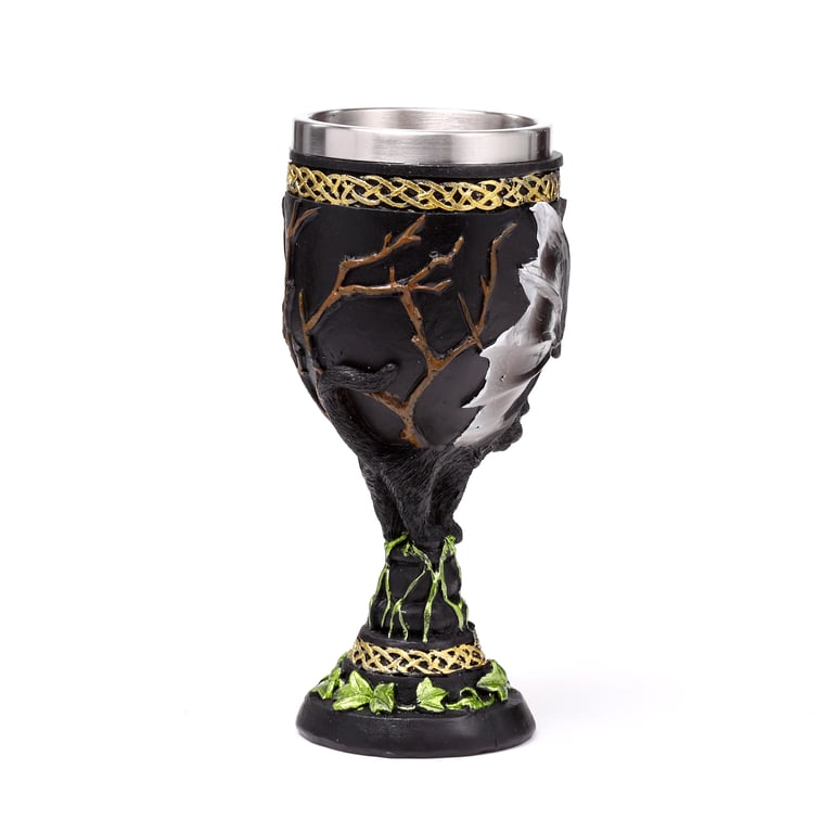 Resin Bat Goblet - Stainless Steel Decorative Halloween Accents