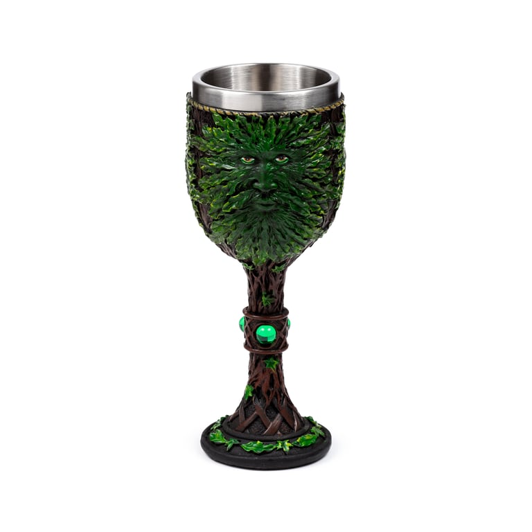 Resin and Stainless Steel Treeman Decorative Goblet - Wipe Clean Only Home Decor Wine Glass Decoration