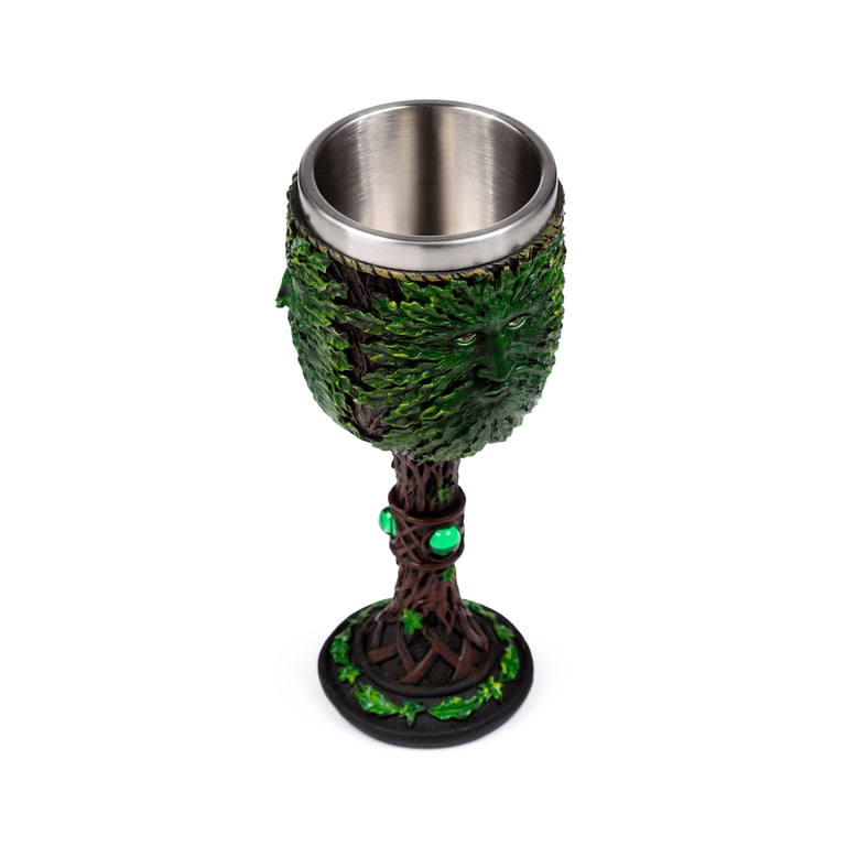 Resin and Stainless Steel Treeman Decorative Goblet - Wipe Clean Only Home Decor Wine Glass Decoration