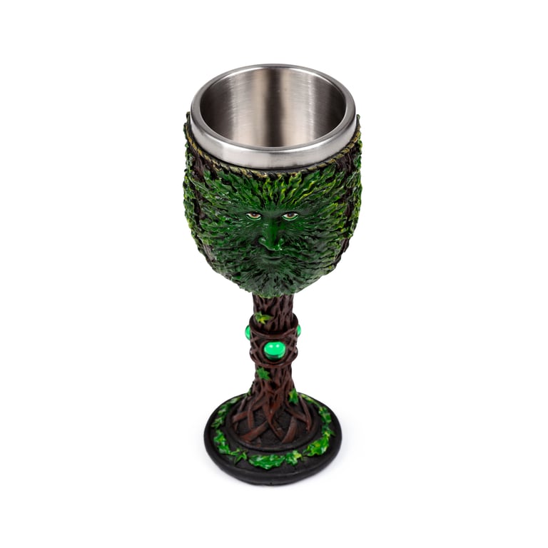Resin and Stainless Steel Treeman Decorative Goblet - Wipe Clean Only Home Decor Wine Glass Decoration