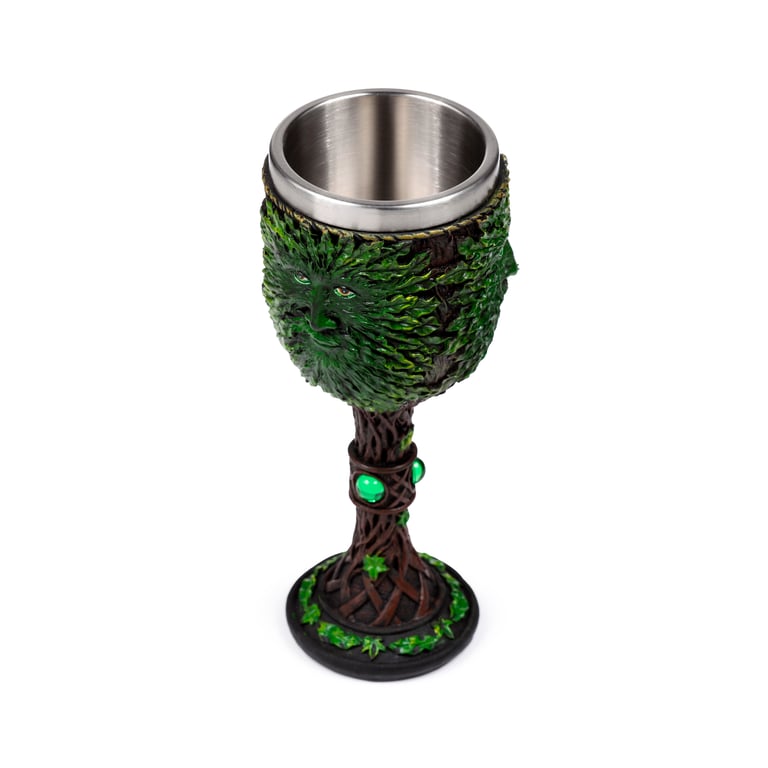 Resin and Stainless Steel Treeman Decorative Goblet - Wipe Clean Only Home Decor Wine Glass Decoration