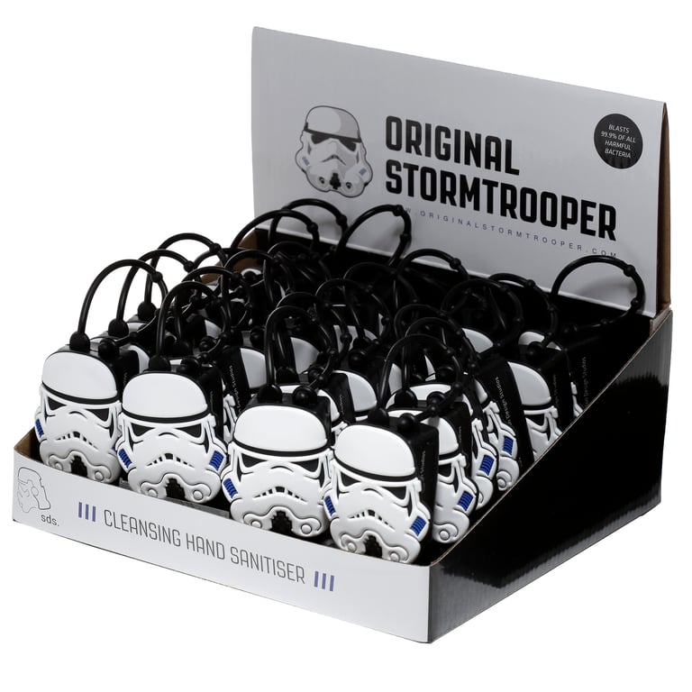 The Original Stormtrooper Gel Hand Sanitiser and Holder - 29ml Squeezy Bottle, Licensed Toy Themed, Pet Plastic Construction