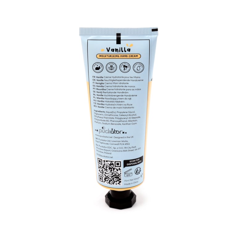 Moisturising Hand Cream 75ml - Cruelty Free & Vegan Strawberry Vanilla Scent