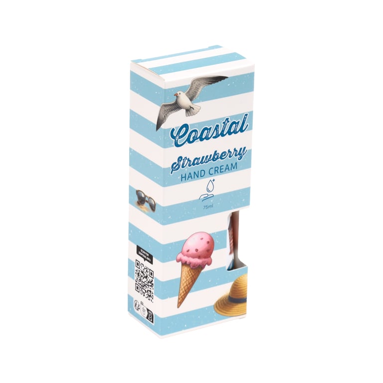 Moisturising Hand Cream - Vegan, Palm Oil Free & Cruelty Free Strawberry Vanilla 75ml