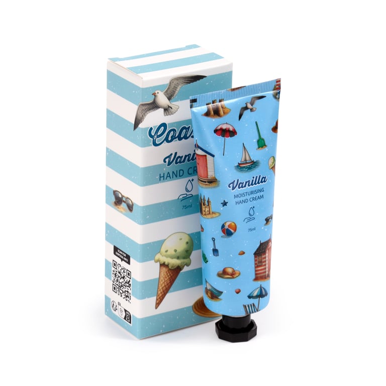 Moisturising Hand Cream - Vegan, Palm Oil Free & Cruelty Free Strawberry Vanilla 75ml