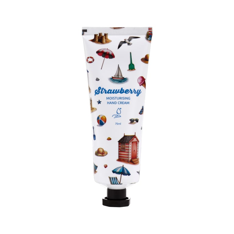 Moisturising Hand Cream - Vegan, Palm Oil Free & Cruelty Free Strawberry Vanilla 75ml
