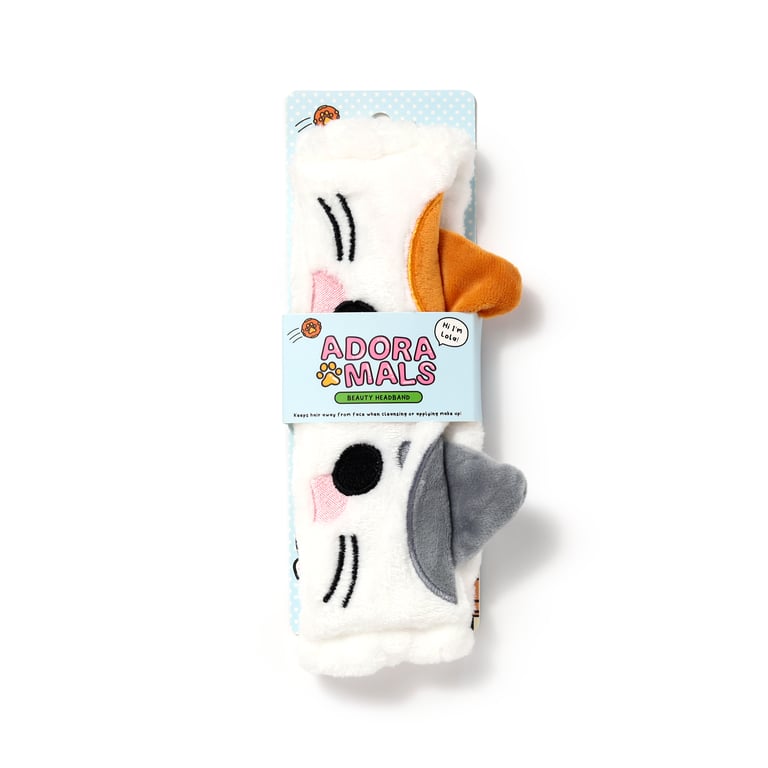 Adoramals Lola the Cat Plush Headband - One Size, Machine Washable Polyester