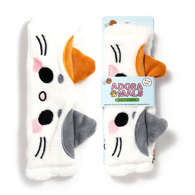 Adoramals Lola the Cat Plush Headband - One Size, Machine Washable Polyester