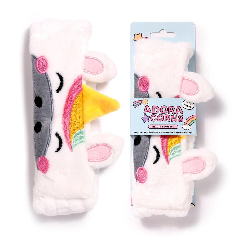 Adoracorns Astra Plush Unicorn Headband - One Size, Machine Washable