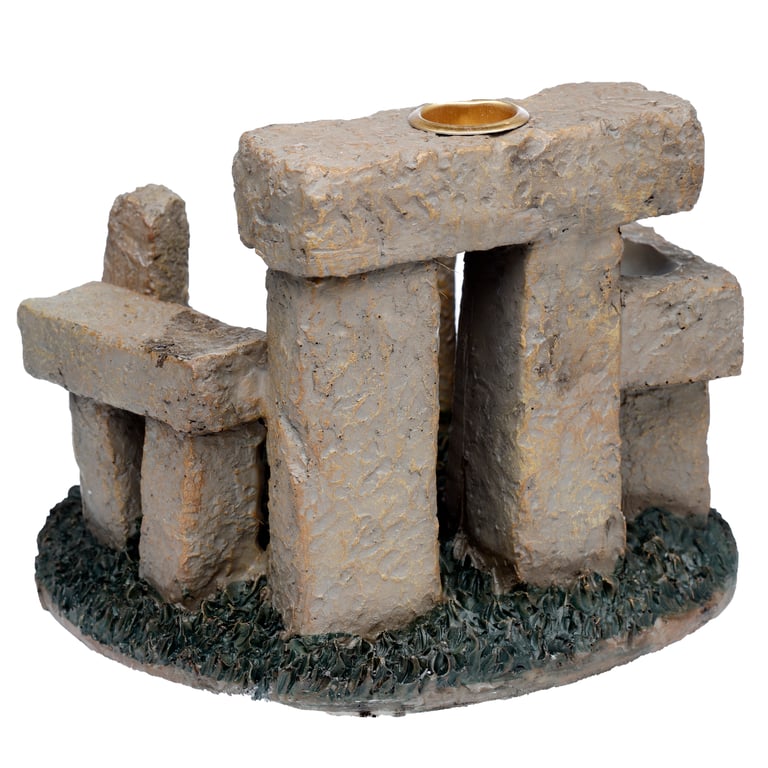 Stone Circle Resin Backflow Incense Burner - 30 Minute Burn Time, Heatproof Design