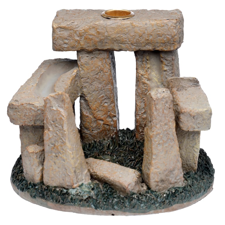Stone Circle Resin Backflow Incense Burner - 30 Minute Burn Time, Heatproof Design