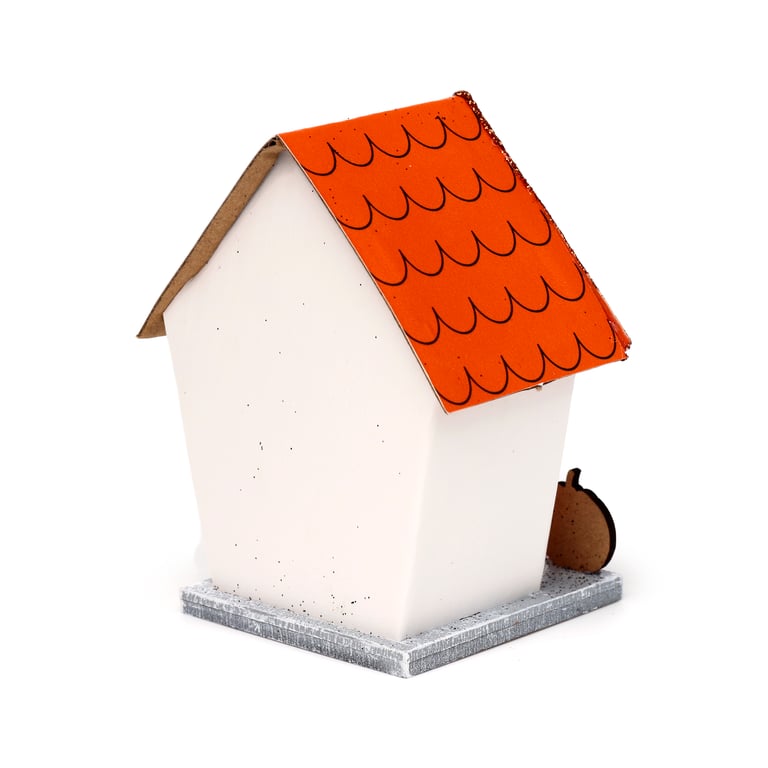 LED Halloween Decoration - Spooky Spider Pumpkin House with Biodegradable Glitter and LR44 Battery Operation
