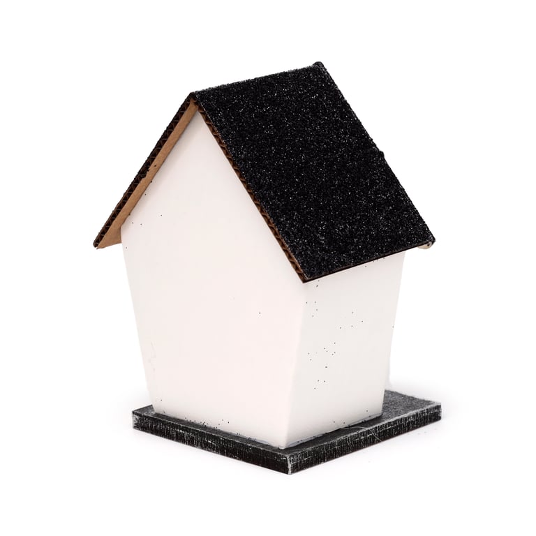 LED Halloween Spider House Decoration - Biodegradable Glitter and Batteries Included