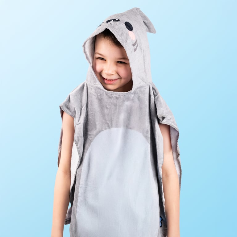 Archie the Shark Kids 100 Cotton Hooded Towel