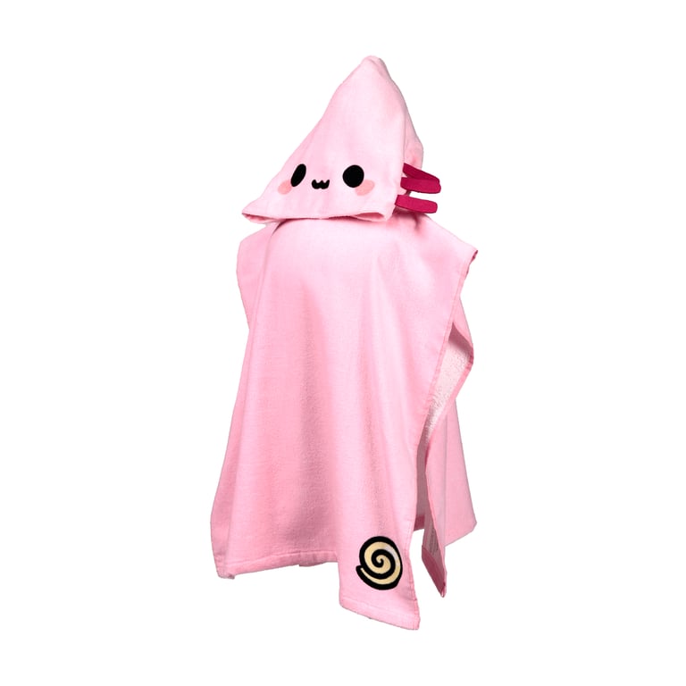 Kids Hooded Towel - 100 Cotton Maddie the Axolotl Home Essentials