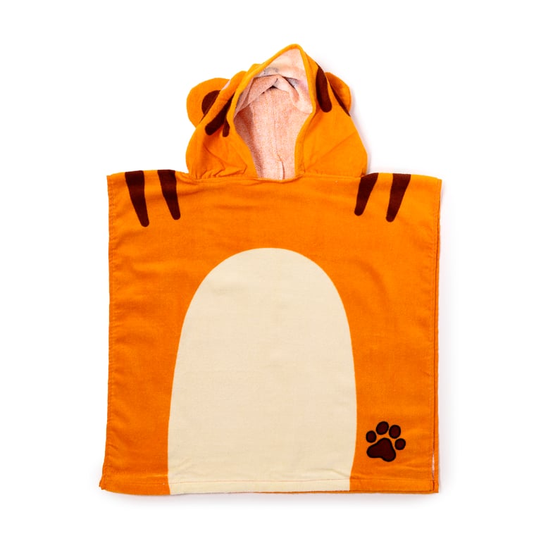 Adoramals Alfie the Tiger 100 Cotton Kids Hooded Towel