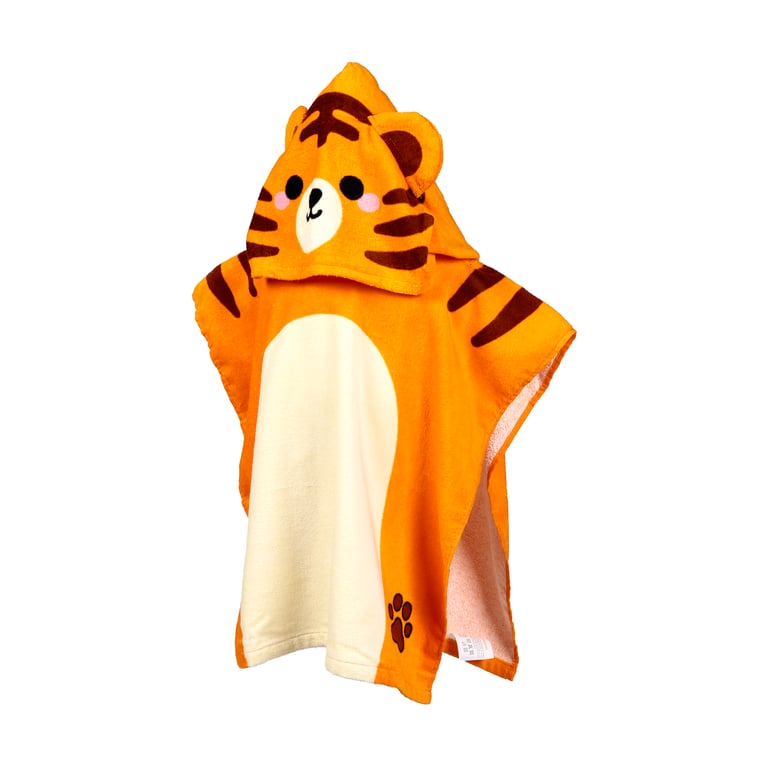 Adoramals Alfie the Tiger 100 Cotton Kids Hooded Towel