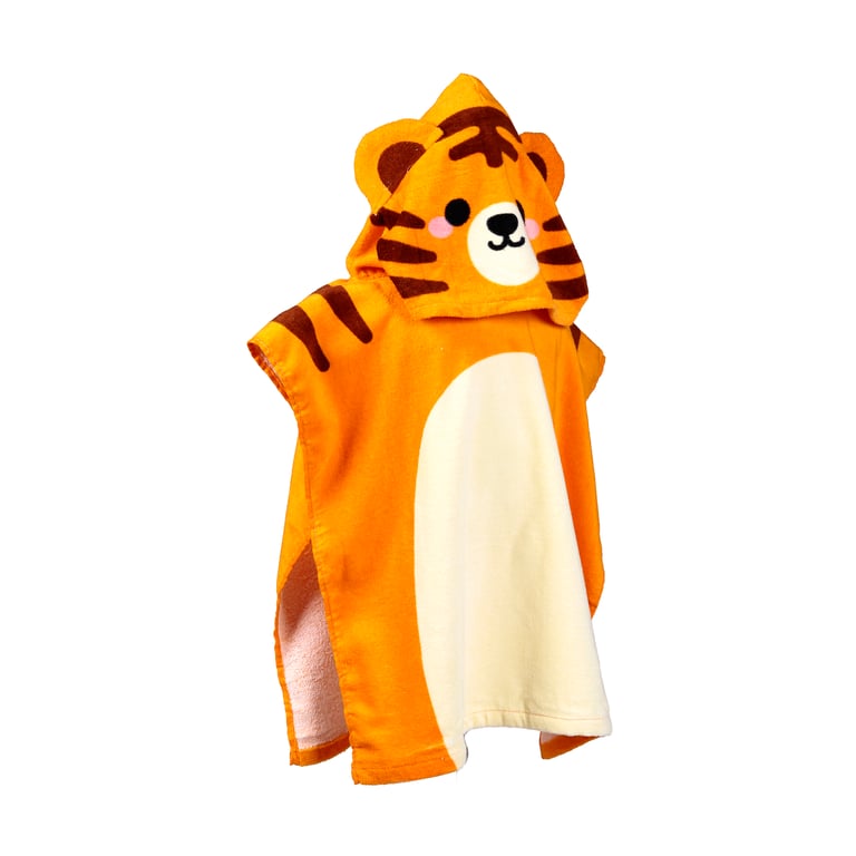 Adoramals Alfie the Tiger 100 Cotton Kids Hooded Towel