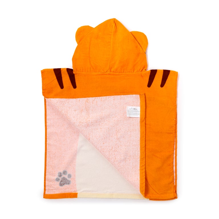 Adoramals Alfie the Tiger 100 Cotton Kids Hooded Towel