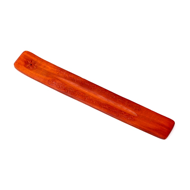 Mango Wood Carved Ashcatcher - Incense Holder & Decorative Home Accent