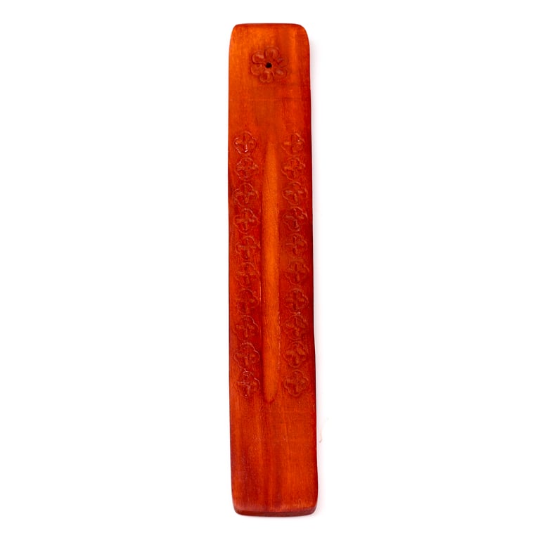 Mango Wood Carved Ashcatcher - Incense Holder & Decorative Home Accent