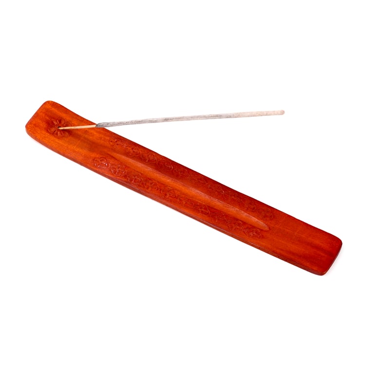 Mango Wood Carved Ashcatcher - Incense Holder & Decorative Home Accent