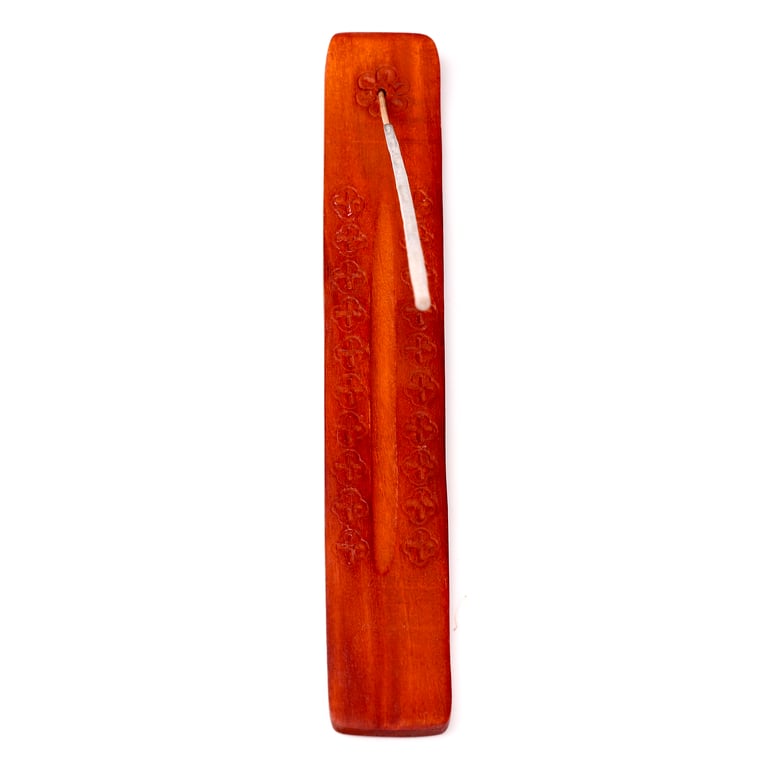Mango Wood Carved Ashcatcher - Incense Holder & Decorative Home Accent