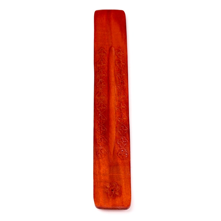 Mango Wood Carved Ashcatcher - Incense Holder & Decorative Home Accent
