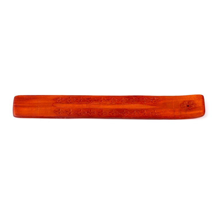 Mango Wood Carved Ashcatcher - Incense Holder & Decorative Home Accent