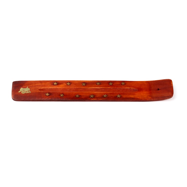 Mango Wood Decorative Incense Burner Ash Catcher for Home and Office