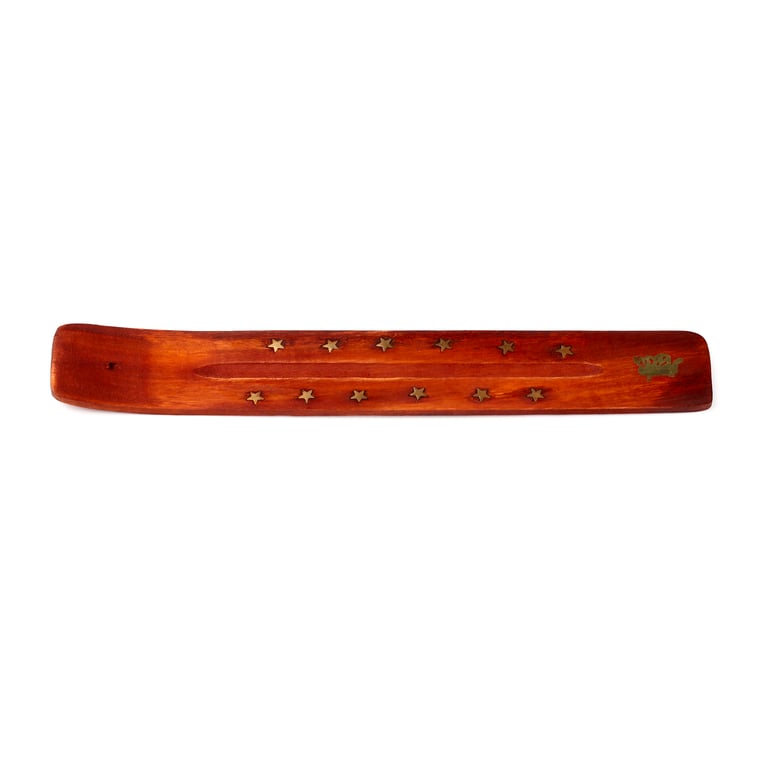 Mango Wood Decorative Incense Burner Ash Catcher for Home and Office