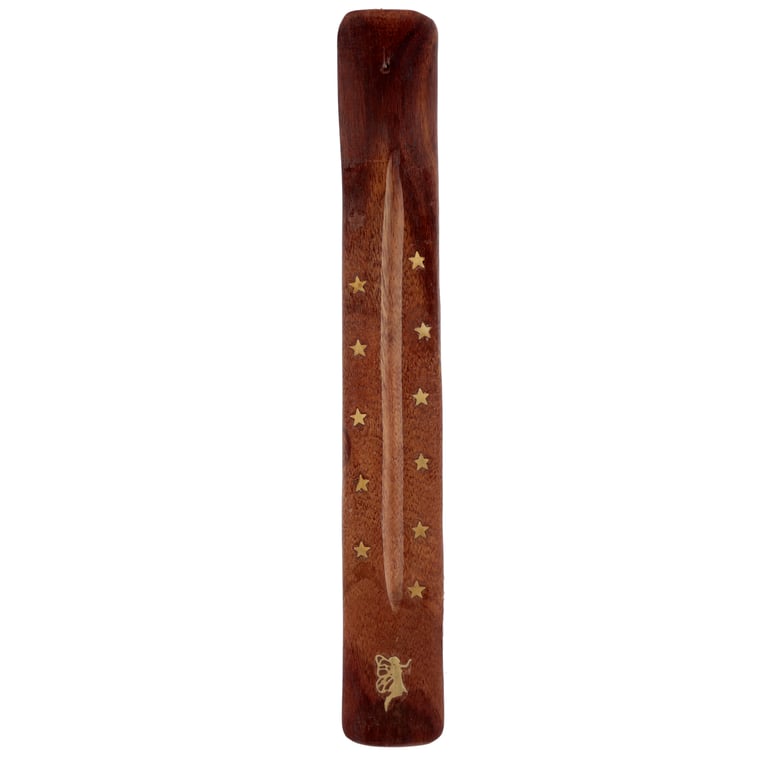 Sheesham Wood Decorative Incense Burner with Ash Catcher and Stand