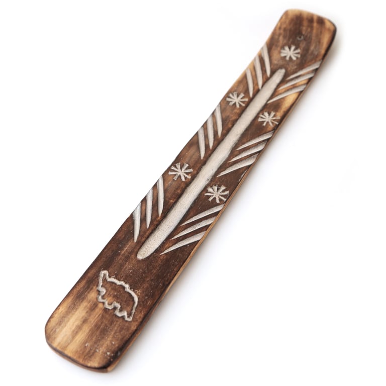Wooden Decorative Elephant Incense Burner Ash Catcher Holder Stand