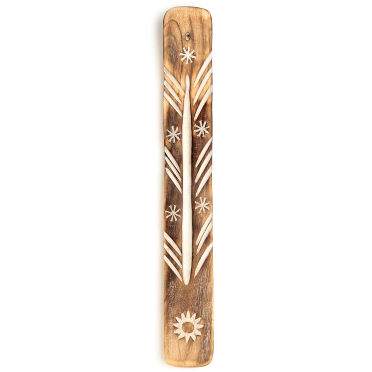Wooden Incense Burner with Ash Catcher - Home Decor Essentials