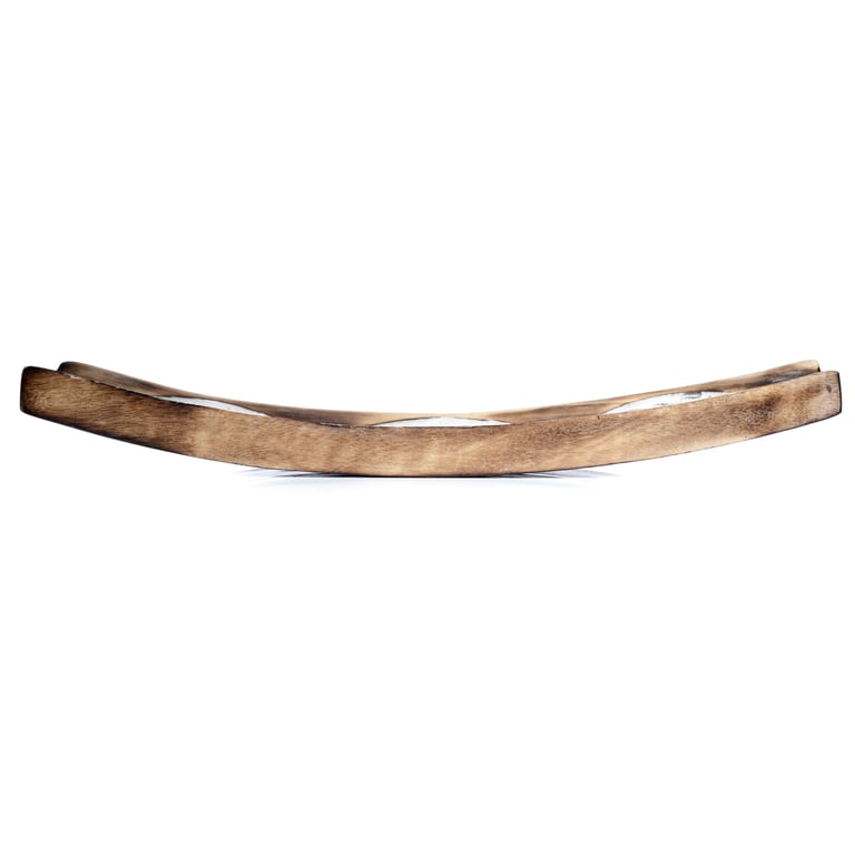 Mango Wood Ash Catcher Om Design Inlay Incense Stick Holder Tray
